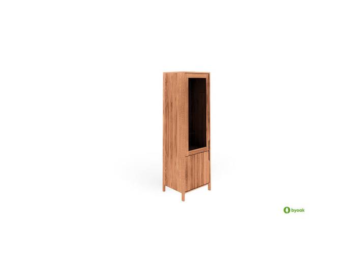 byoak Vitrine Paul Kernbuche, Holz, 59x188x50 cm, Esszimmer, Vitrinen, Vitrinenschränke