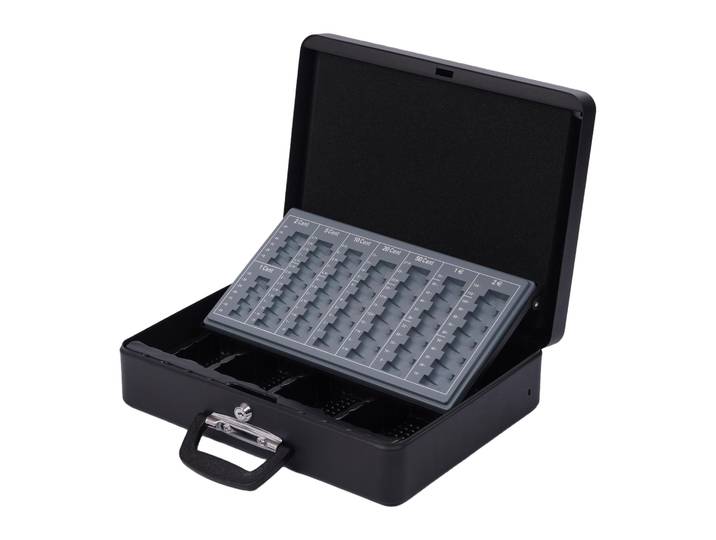 Abschliessbare Geldkassette Schwarz