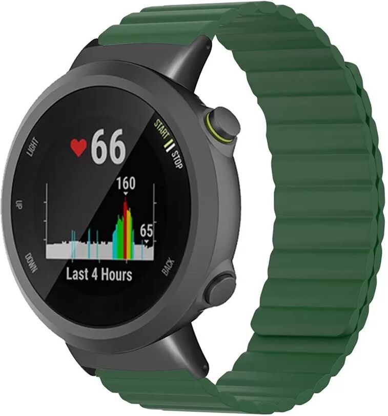 INF Magnetisches Silikon-Uhrenarmband kompatibel mit Garmin Forerunner 45/45S/Swim 2 - Verschiedene Farben Grün