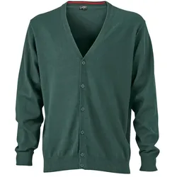 V-Neck Cardigan "JN661" - L - forest-green