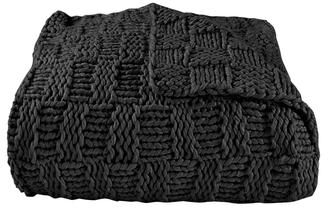 HiEnd Accents Chess Hand Knit Modern Farmhouse Rustic Style Throw Blanket