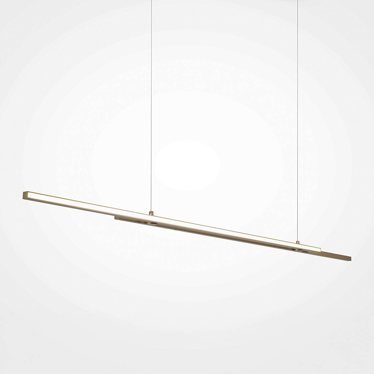 home24 Halo LED-hanglamp messing/goud, B: 120 cm, H: 150 cm