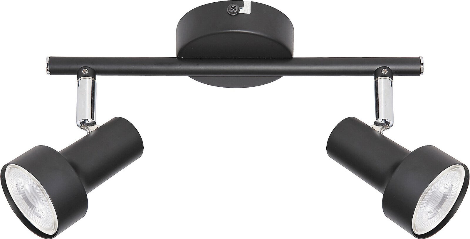 Rabalux Konrad Plafondlamp met 2 spots, zwart, GU10