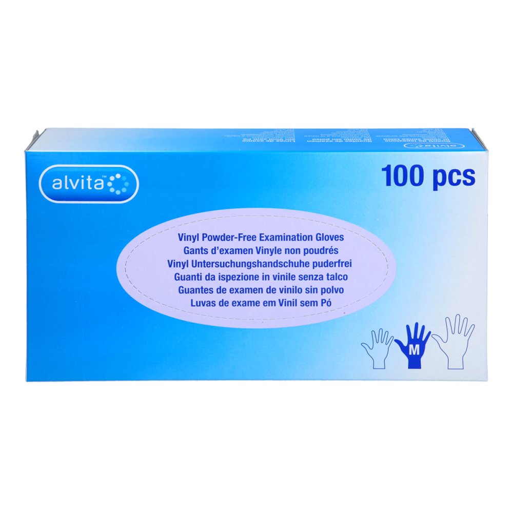Alliance Healthcare Deutschland GmbH Alvita Vinyl Unt.handschuhe unsteril puderfrei M 11309396