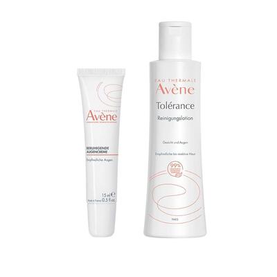 Avène Beruhigende Augencreme + Tolérance Reinigungslotion Set 1 St