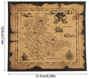Uplift Picks Vintage Pirate Treasure Hunt Map For Kids b