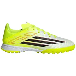 Adidas Kinderfußballschuhe F50 League TF, Turf Fußballschuhe für Kunstrasen, Hart- und Aschenplätze mit EVA-Dämpfung - weiß / 35