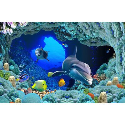 Fototapete PAPERMOON "Unterwasserwelt", bunt, B:2,5m L:1,86m, Vlies, Tapeten
