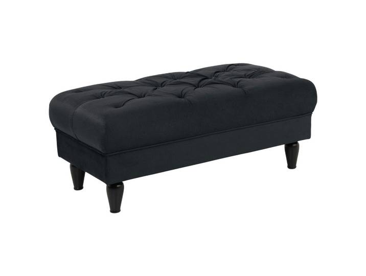 Mid.you Hocker, Anthrazit, Holz, Buche, vollmassiv, rechteckig, 110x44x56 cm, Made in EU, Wohnzimmer, Hocker, Sitzhocker