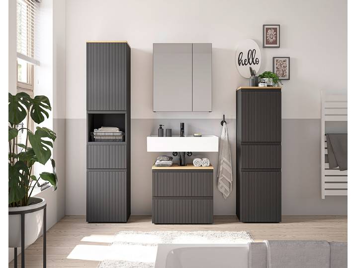 Meuble sous vasque 60cm Noir/Noir