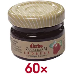 d'arbo 60er-Pack Konfitüre »Zuckerarm Erdbeer« 28 g