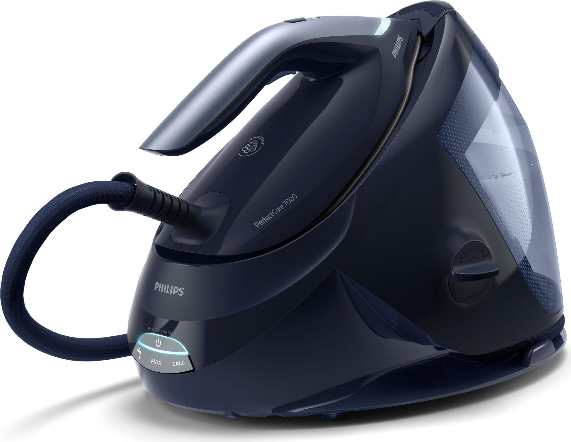 Philips PerfectCare Bügelstation, Keramikbügelsohle, 120 g/min konstanter Dampf, 8.0 bar, 2100 W, Blau (PSG7130/20)