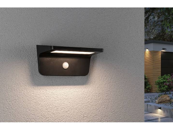 LED Außen-Wandleuchte PAULMANN Cyrus , grau (anthrazit), H:10cm, Leuchten, LED Außen-Wandleuchte, LED-Modul