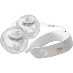 Kinderkraft Doppelmilchpumpe Gentlenest, tragbar, weiss