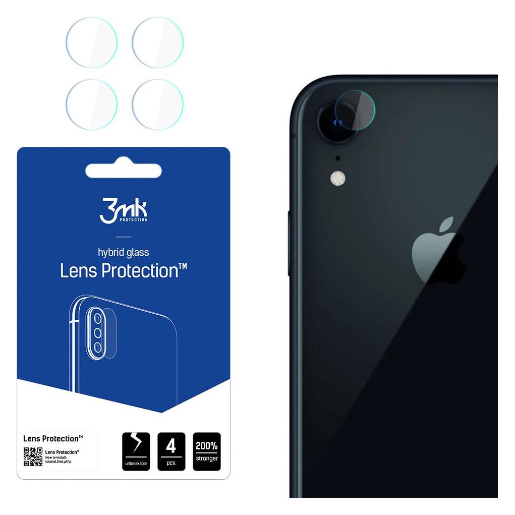 3MK iPhone XR FlexibleGlass Camera Glass Lens (4 PSC) (1 Stk., Apple iPhone XR) (5903108142885)