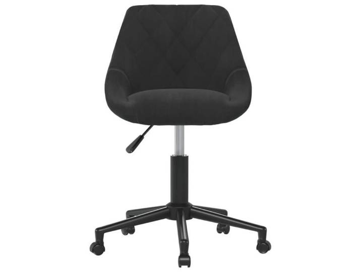 Chaise de bureau pivotante - AKOZON - Noir Velours - Réglable en hauteur - Design contemporain - 360° pivotante