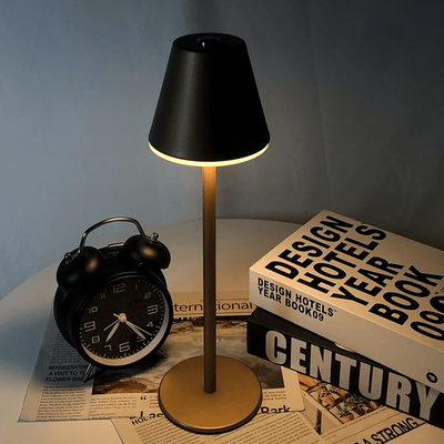 HomeDecorAndMore LLC Nordic LED Bar Rechargeable Iron Art Table Lamp Black