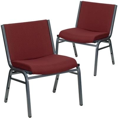 Flash Furniture 2 Pack Big & Tall 1000 lb. Rated Fabric Stack Chair