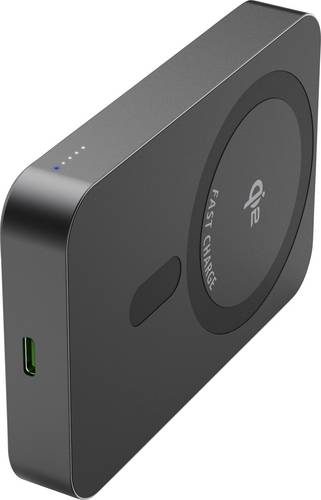 Hama Qi2 Kabelloses Power Pack, 10000mAh, magnetisch, induktiv Laden, 15W, Anth Powerbank 10000 mAh Fast Charge USB-C Anthrazit