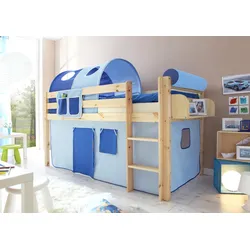 TiCAA Hochbett "Malte" Kiefer Natur Classic