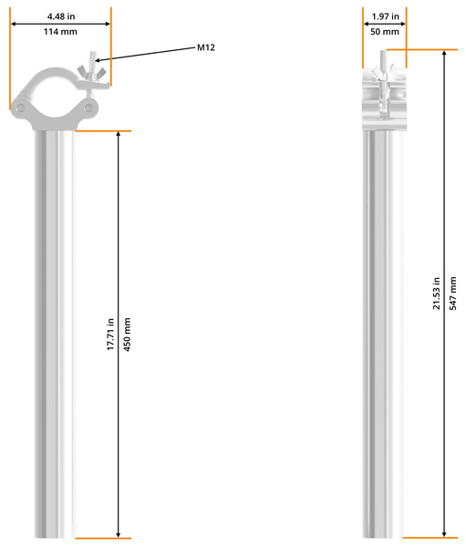 Global Truss Boom Arm 48-51/450-B nero