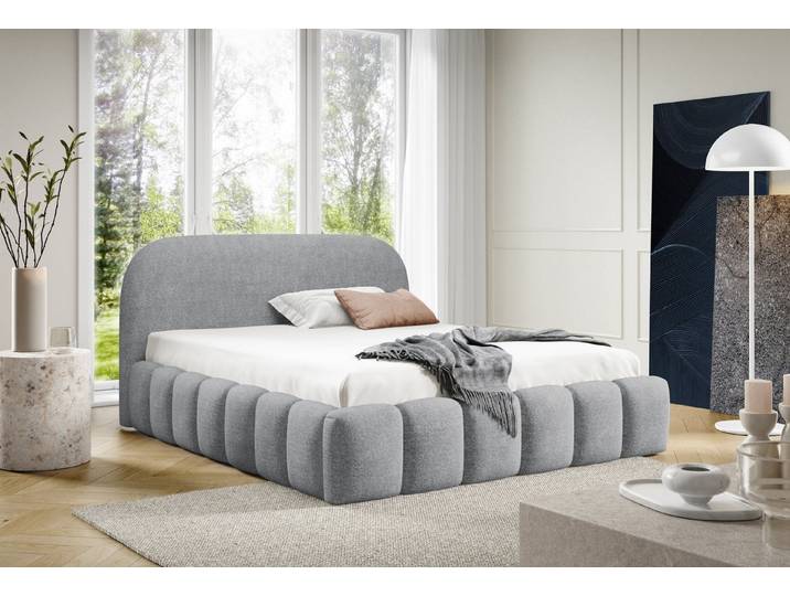 yourhouse24 Polsterbett Design-Polsterbett – Cloud-Bed im Plüsch-Design mit Bettkasten, Luxus Wolkenbett mit Bettkasten & Lattenrost