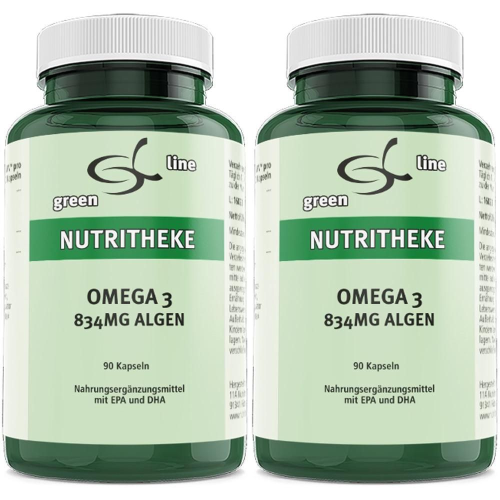 Omega-3 834 mg Algen Kapseln x2 2x90 St