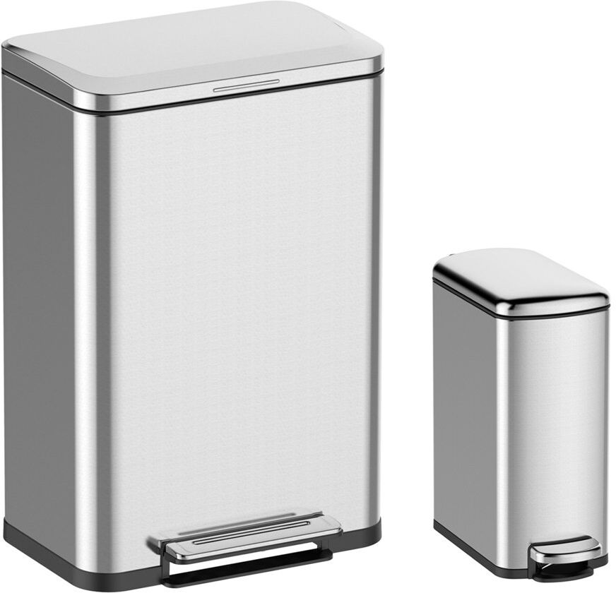 ZACOO Stainless Steel Recycling Bin Stainless Steel