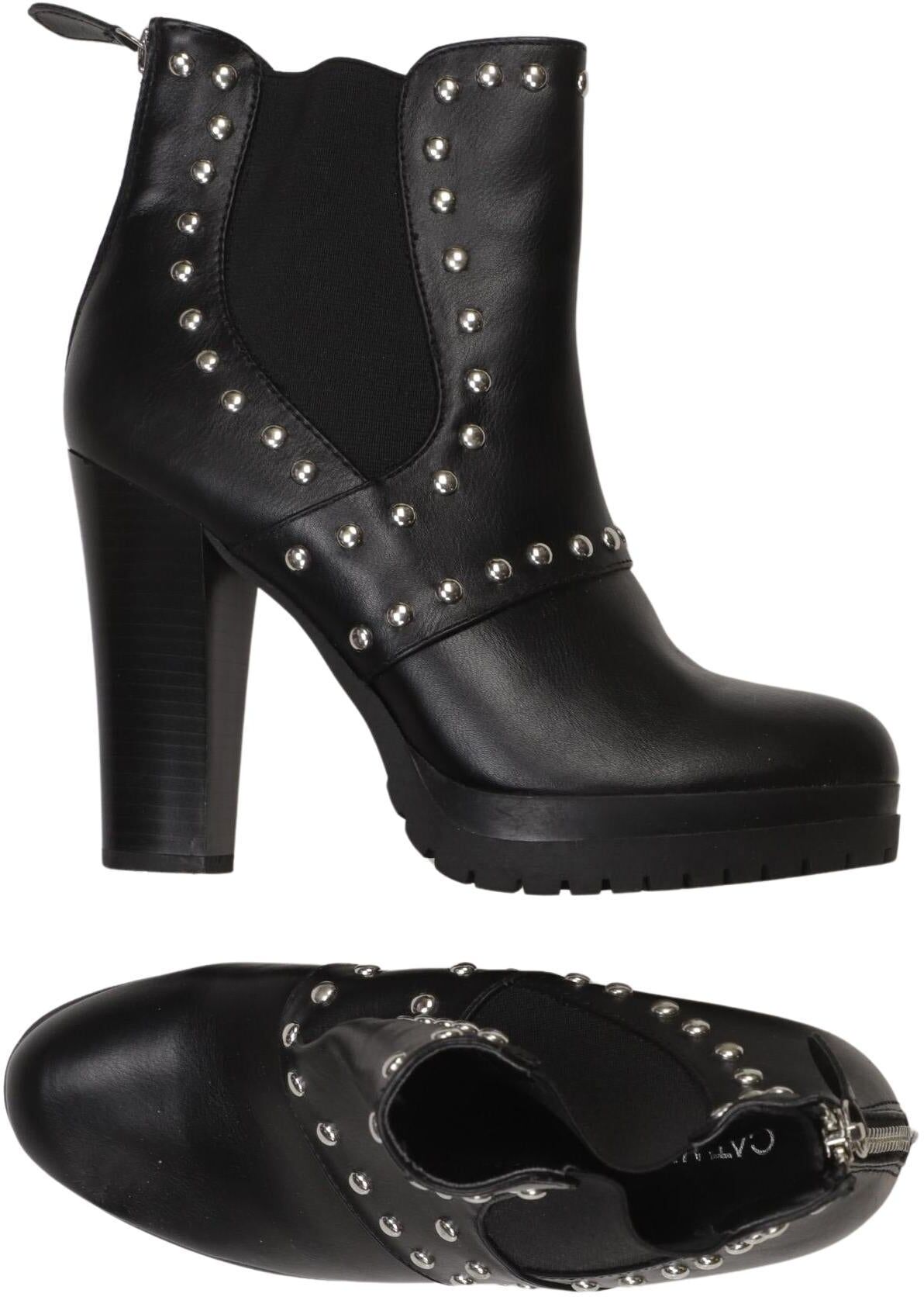 Catwalk Damen Stiefelette, Schwarz, Gr. EU 38, Kunstleder - Second Hand
