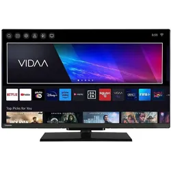 Toshiba Fernseher 32 Zoll Smart TV VIDAA Full HD Fernseher HDR Smart TV mit Triple-Tuner, LED TV (32", Full HD), TV, Schwarz