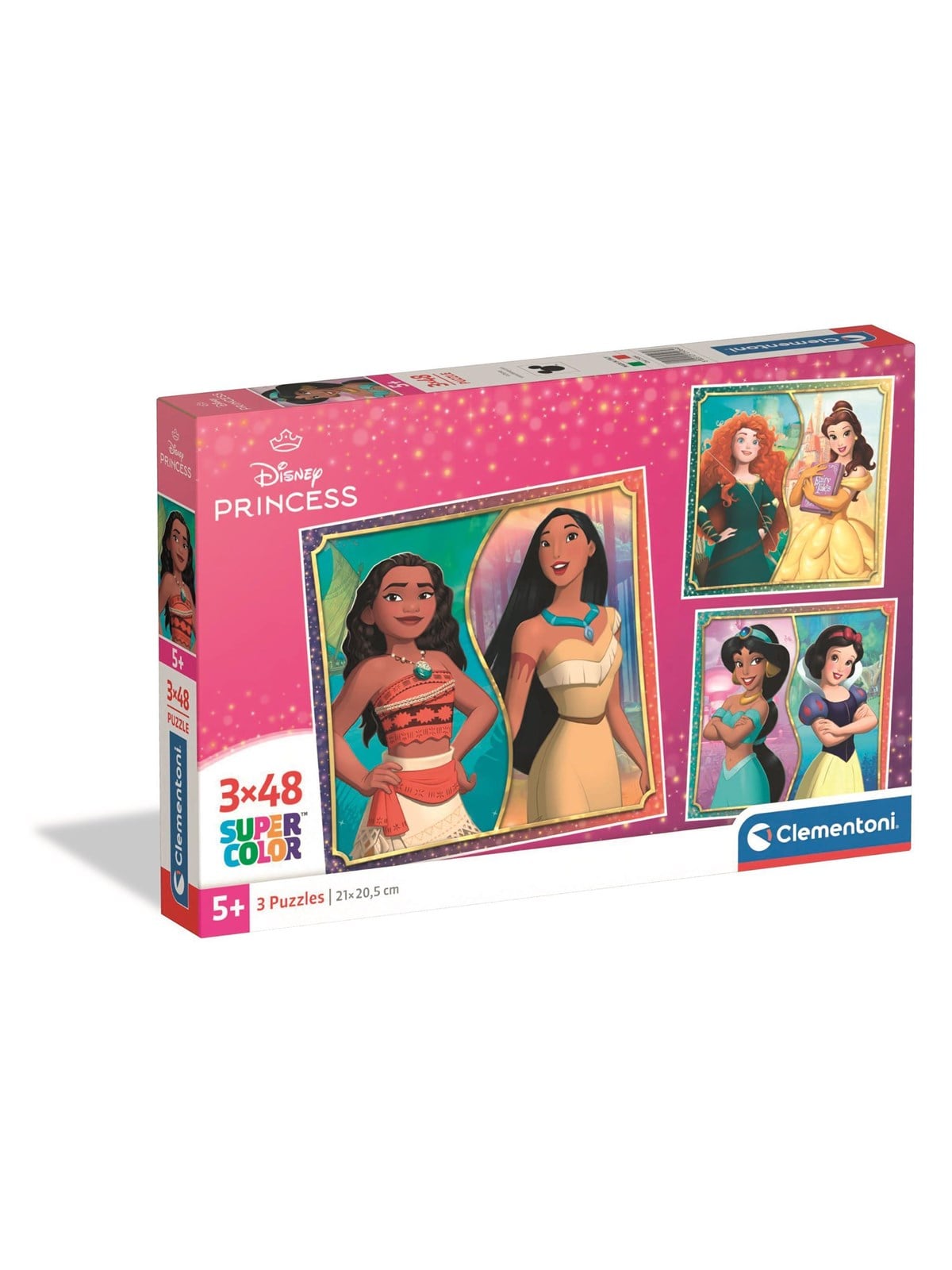 Clementoni Puzzle Square - Disney Princess, 3x48-teilig 2D Puzzles