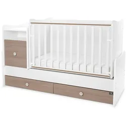 Lorelli Babybett Trend Plus 70x160cm Schreibtisch Kinderbett Schubladen Kommode braun