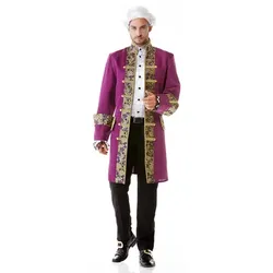 buttinette Mantel "Brokat" für Herren, lila/gold