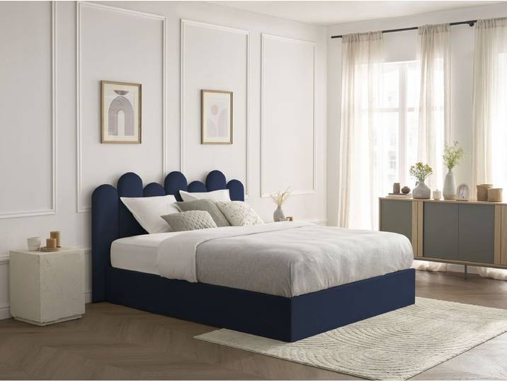 Lit coffre BADJA velours 140x190
