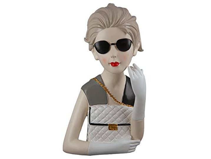 Gilde Poly figuur Lady met handtas decoratieve figuren, meerkleurig, uniek