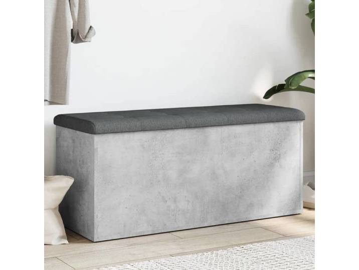 Banc de Rangement Coffre de Rangement avec Coussin Organisateur de Vêtements Jouets Couloir Salon Moderne Gris 835057