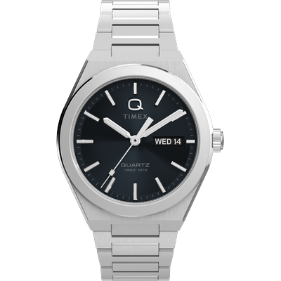 Quarzuhr TIMEX "CONTINENTAL", silber (silberfarben), Armbanduhren, Herren, Quarzuhr, Armbanduhr, Herrenuhr, Edelstahlarmband, Datum, Leuchtzeiger