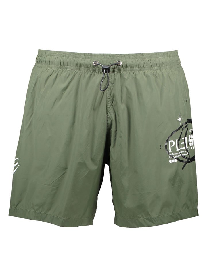 Plein Sport Badeshorts in Khaki - S