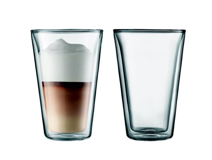 Glas BODUM Macchiato-Glas Canteen , transparent, H:14,1cm, Glas, Trinkgefässe, Glas