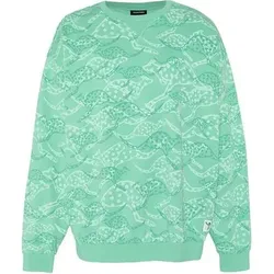 CHIEMSEE Sweatshirt mit Känguru-Alloverprint, Größe 2XL in Grün 165721