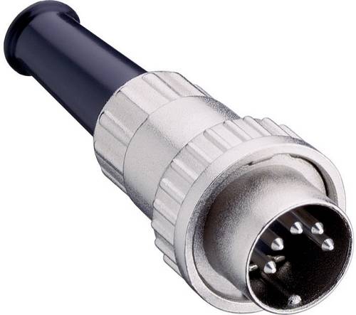 Lumberg 0132 08-1 DIN-Rundsteckverbinder Stecker, gerade Polzahl: 8 Silber 1St.