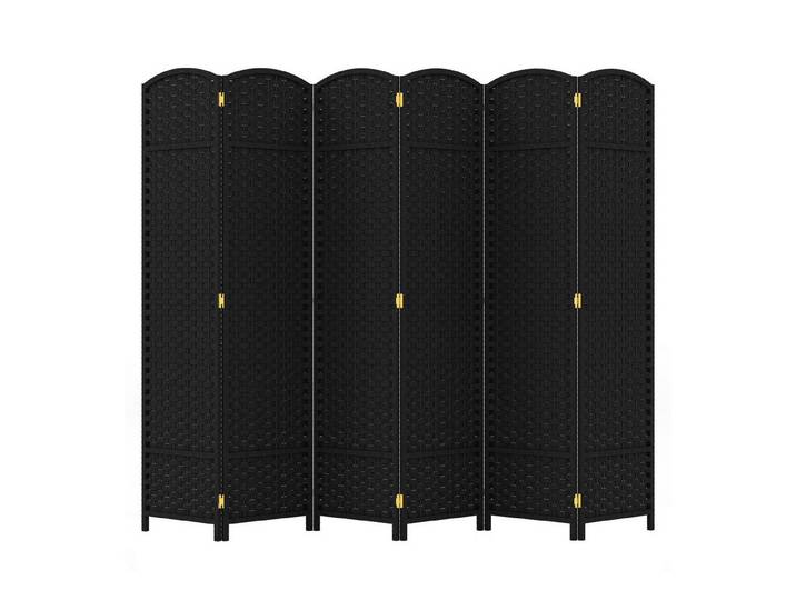 COSTWAY Paravent, Raumteiler 240x170cm, mit handgewebter Textur, klappbar