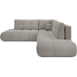 ECKSOFA DUCA II R-S Grau Jersey mit Schlaffunktion