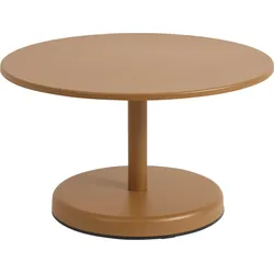 Linear Couchtisch rund 70 x 40 cm, orange
