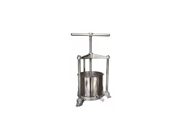 ich-zapfe Obstpresse Obstpresse, Weinpresse, Apfelpresse - maxi, 5 l mit Edelstahl, Edelstahl, Doppelkorb