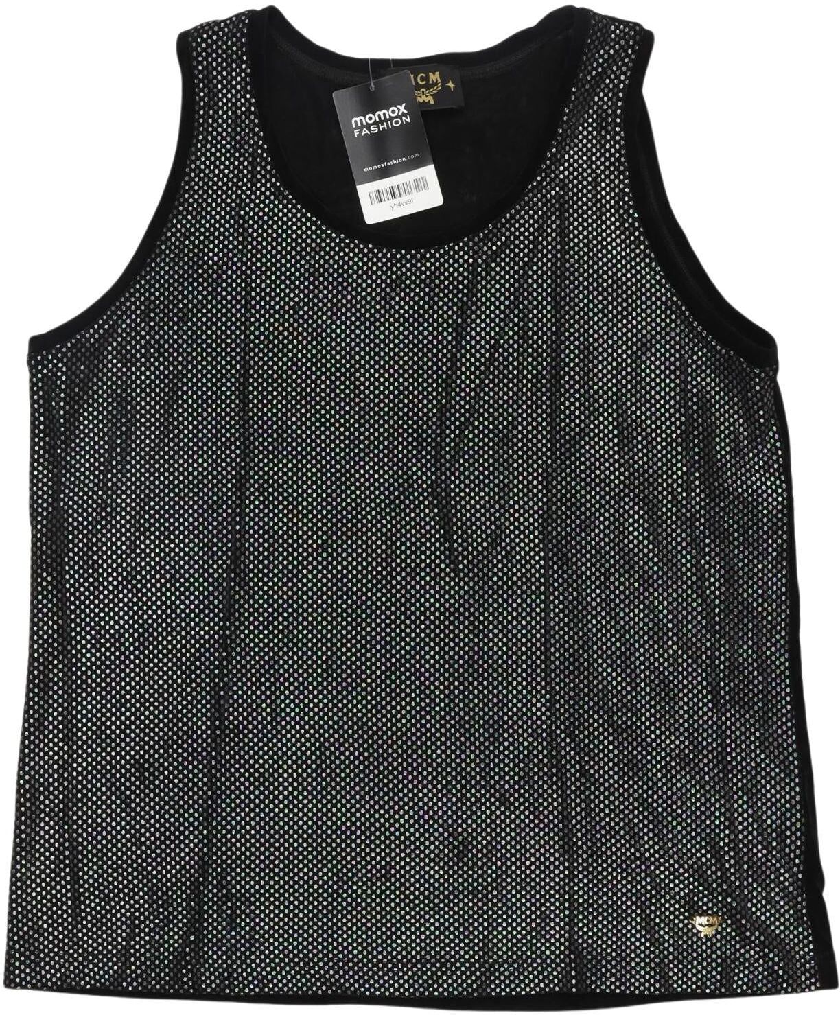MCM Damen Top, Schwarz, Gr. EU 42, Elasthan / Viskose - Second Hand