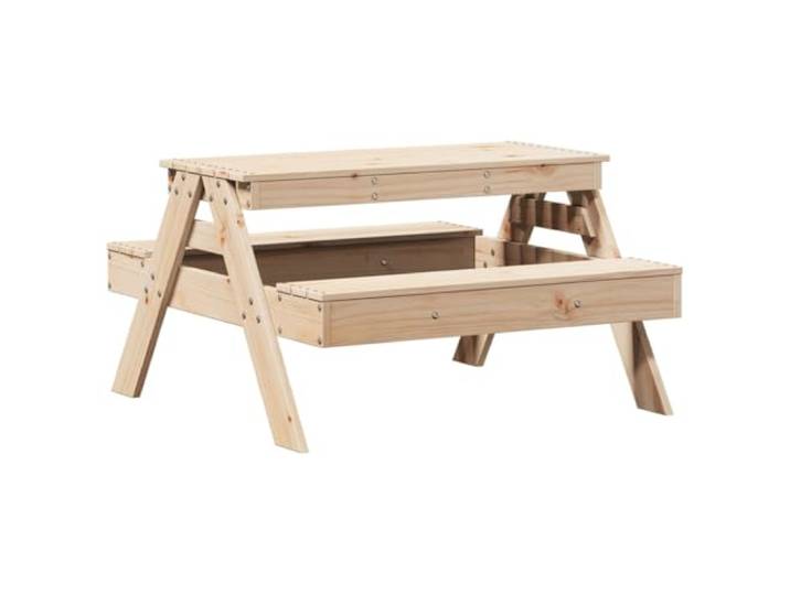 vidaXL Picknicktafel voor kinderen 88x97x52 cm massief grenenhout