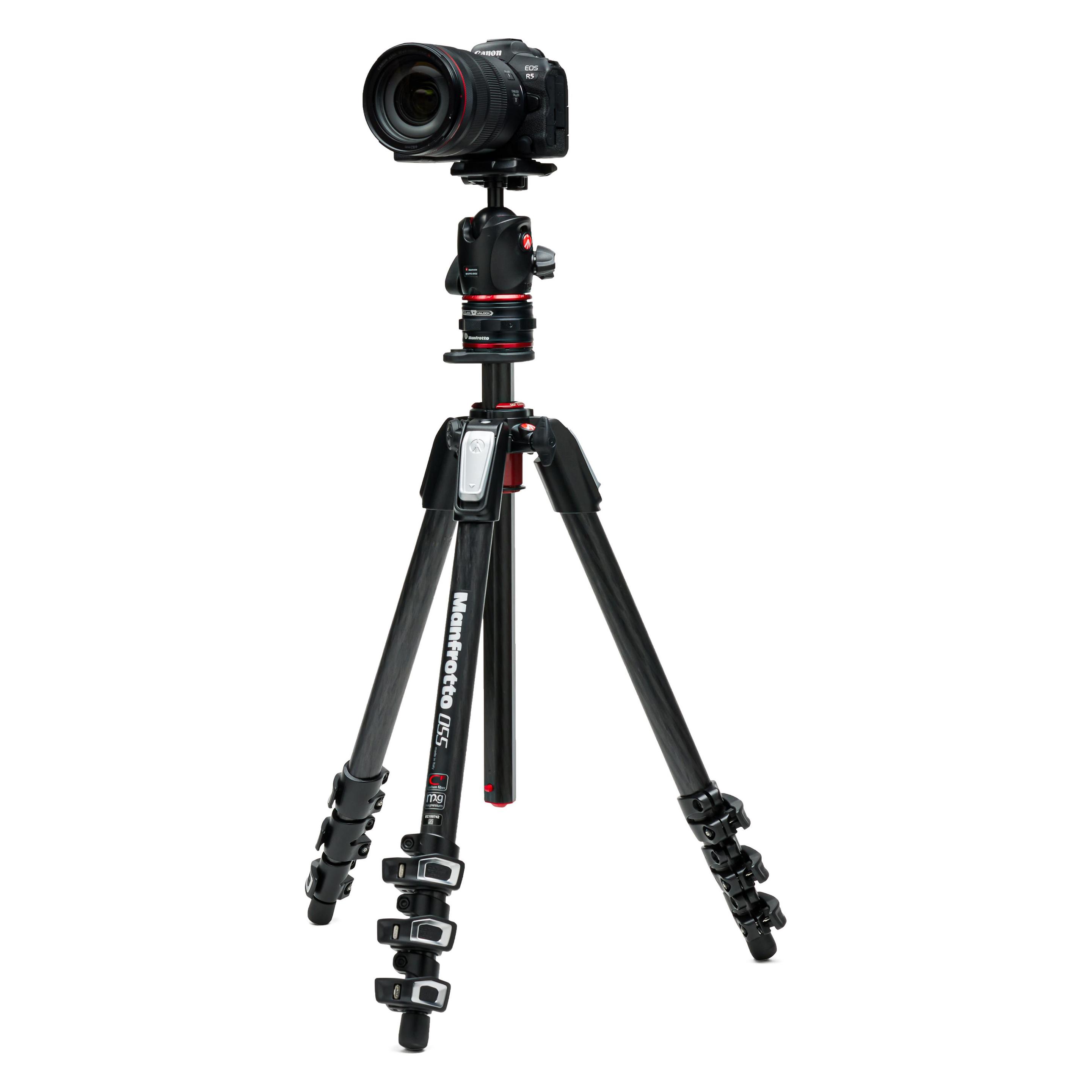 Manfrotto Pro Carbonstativ mit MHXPRO-BHQ2, MVAQR (Metall) (MK055CXPRO4BHQR)