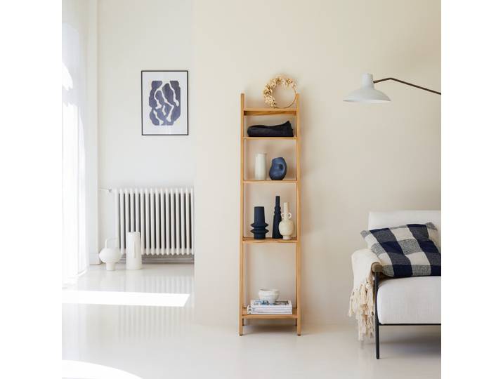 Bücherregal aus massivem Teak Step - Natur - Teak
