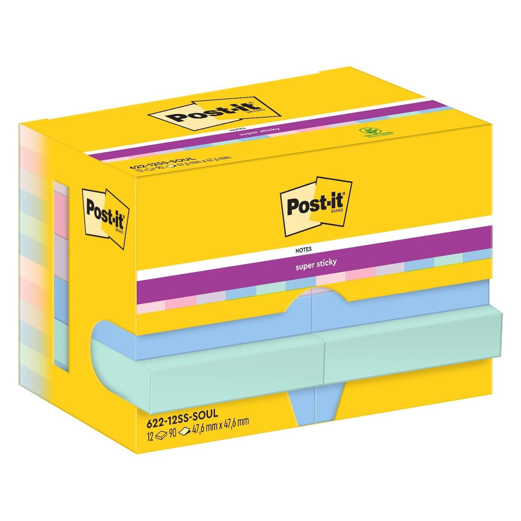 Post-it Soulful (47.60 x 47.60 mm) (622-12SS-SOUL)